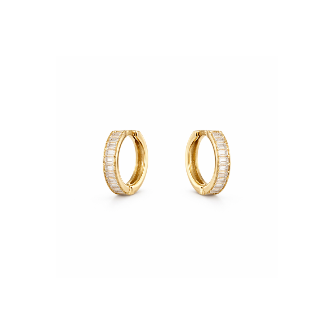 Aros Oro Argolla Baguette Luxe