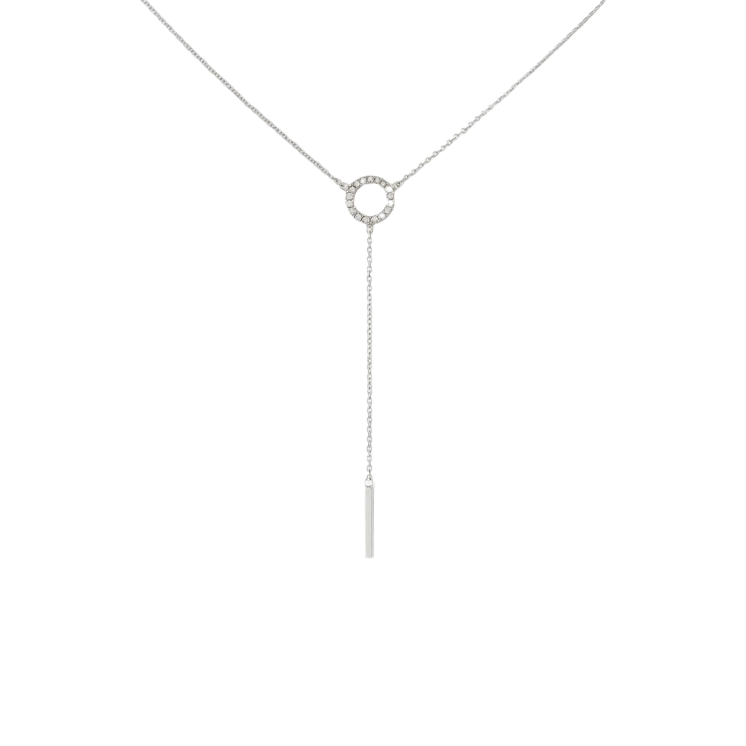 Gargantilla Círculo con Colgante Lineal