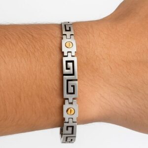 pulsera acero y oro