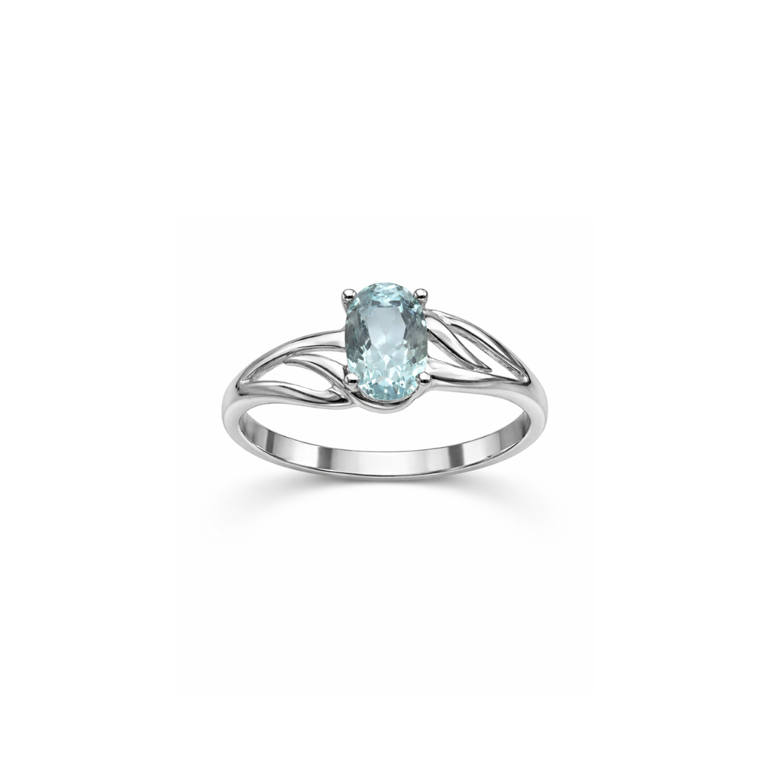 Anillo Aguamarina