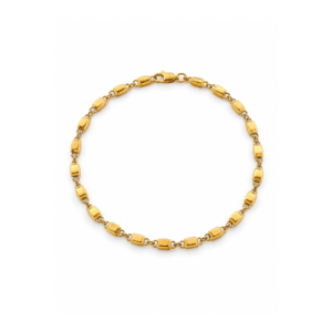 Pulsera de eslabones rectangulares en oro