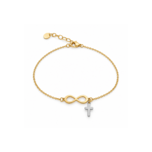 Pulsera infinito con cruz